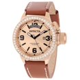 thumbnail image 2 of 12970 Women's Corduba Rose Gold Dial Crystal Accent Bezel Tan Leather Strap Watch, 2 of 4