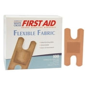 American White Cross First Aid Tan Fabric Adhesive Bandage Sterile 1.5 x 3" 100 per Box