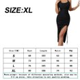 thumbnail image 2 of Vestido largo sin espalda con volantes en la parte delantera y cordón en el muslo con abertura en la espalda para mujer Adepaton BST3010024-4, 2 of 6