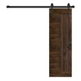 thumbnail image 2 of L Series 30in. X 84in. Kona Coffee Finished DIY Knotty Pine Wood Sliding Barn Door With Hardware Kit, 2 of 5