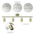 thumbnail image 5 of Globe Electric 91007789 Willard 4 Light 35" Wide Fixed Rail Linear Ceiling Fixture - Brass, 5 of 7