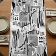 thumbnail image 5 of Table Runners 70 Inches Long Dress Scarves, Torn Paper Farmhouse Coffee/Dining/Kitchen Table Decor, Holiday Table Runner, Vintage Abstract Collage Newspaper Art 13x70 Inch, 5 of 9