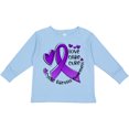 thumbnail image 3 of Inktastic Love, Care, Cure Cystic Fibrosis Awareness Purple Ribbon Boys or Girls Long Sleeve Toddler T-Shirt, 3 of 5