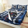 thumbnail image 3 of Castle Fairy Skiing Snowboard 4-Piece Full Size Sheets,USA Flag Bed Sheets,Blue Camouflage Lightweight Sheet Sets,Ultra Soft Sport Home Decor, 3 of 7