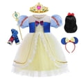 thumbnail image 1 of Disfraz de Cosplay de Blancanieves de Disney para niñas, vestido de princesa, vestido de tutú de tul para niños, ropa de fiesta de cumpleaños de carnaval para niños, 5T (etiqueta 120) Gao Jinjia LED, 1 of 2