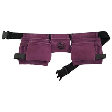 Graintex DS2134 : 11 Pocket Work Apron Purple Suede Leather