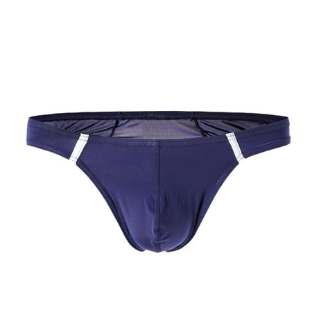 

Hxroolrp Mens Thong Underwear Men s Fashion Thong T Pants Ice Silk Underwear Underpants
