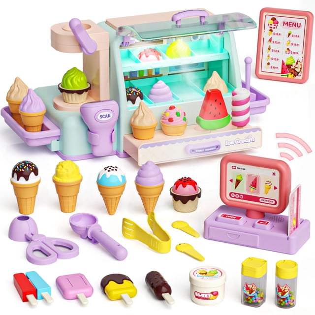 Juguete de Helados MUZREES para Niñas de 3 a 6 Años con Set de Juego y Más