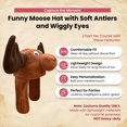thumbnail image 3 of Divertido sombrero de Nicky Bigs Novelties Moose con animal de peluche para adultos, 3 of 9