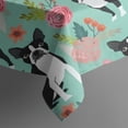 thumbnail image 5 of Boston Terrier Floral Flowers Square Tablecloth,Waterproof Square Table Cover,Wipeable Spillproof Washable Table Cover for Home Kitchen Party Decor 42"X42"(107x107cm), 5 of 6