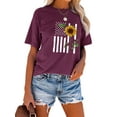 thumbnail image 4 of Anbech Sunflower Shirts for Women Graphic Tee Ladies Patriotic Tee Shirt Christian Top Short Sleeve, 4 of 7