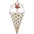 thumbnail image 2 of Flower Pot High Hardness Rust-proof Iron Wall Hanging Artificial Flower Basket Decoration for Home, 2 of 9