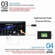 Single Spindle Short Dual USB Car Bluetooth MP3 Player Red Light Model 521