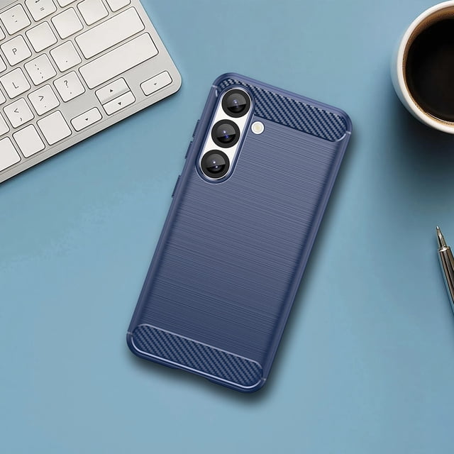 Pisexur - Funda para teléfono S25 (fibra fina, resistente, a prueba de golpes, impermeable, TPU), funda protectora suave, ideal para S25, electrónica infantil, organizador de electrónica.