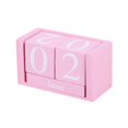 thumbnail image 1 of Vintage Wooden Calendar, Chic Blocks Desktop Perpetual Calendar, Time Concept Rustic Wooden Cubes Calendar Month Date Display Home Office Decoration (Pink), 1 of 4