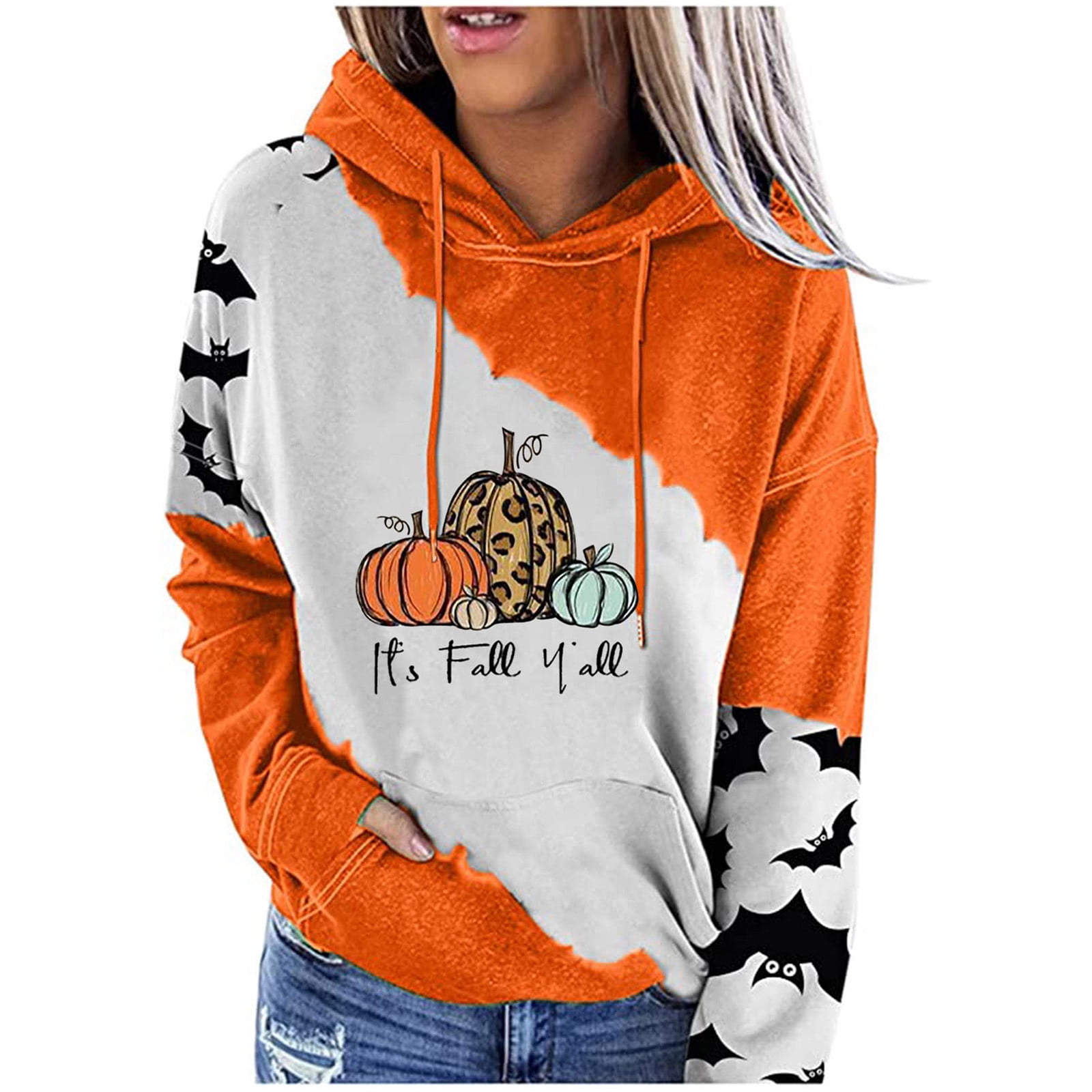 Half Button Hoodies for Women Lightweight Causal Pullover Drawstring
