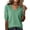 Mint Green, variant on CIENVNSTG Short Sleeve Sweater for Women Solid Color V Neck Pullover Tops Summer Business Elbow Length Sleeve Shirt Daily Casual Outfit Clothes L
