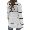 thumbnail image 6 of hotojiny Plus Size Cardigans for Women Soft Lightweight Striped Open Front Fall Coat Trendy Long Sleeve Flowy Cardigan, 6 of 6