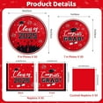 thumbnail image 3 of Graduation Plates and Napkins 2025 Grad Party Supplies, Class of 2025 Congrats Grad Disposable Paper Plates Cocktail Napkins Set for 2025 Red Black Graduation Party Decorations Sets, Serve 50, 3 of 7