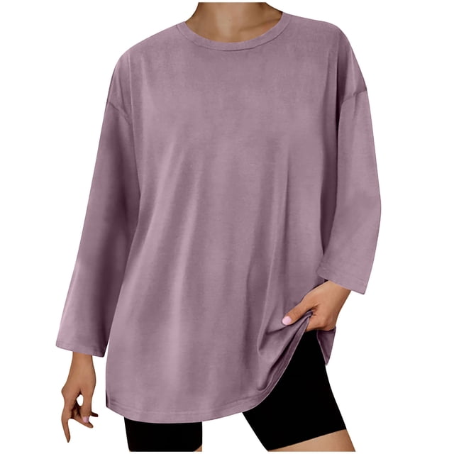 Birdeem Blouse pour Femmes T-Shirt Décontracté Imprimé Lettres avec Col Rond et Épaules Tombantes Manches Courtes