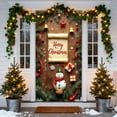 thumbnail image 5 of 35 x 71 Inch Christmas Door Cover – Santa Claus Pattern Front Door Decoration – Polyester Holiday Banner for Indoor Outdoor Festival Party Use, 5 of 6