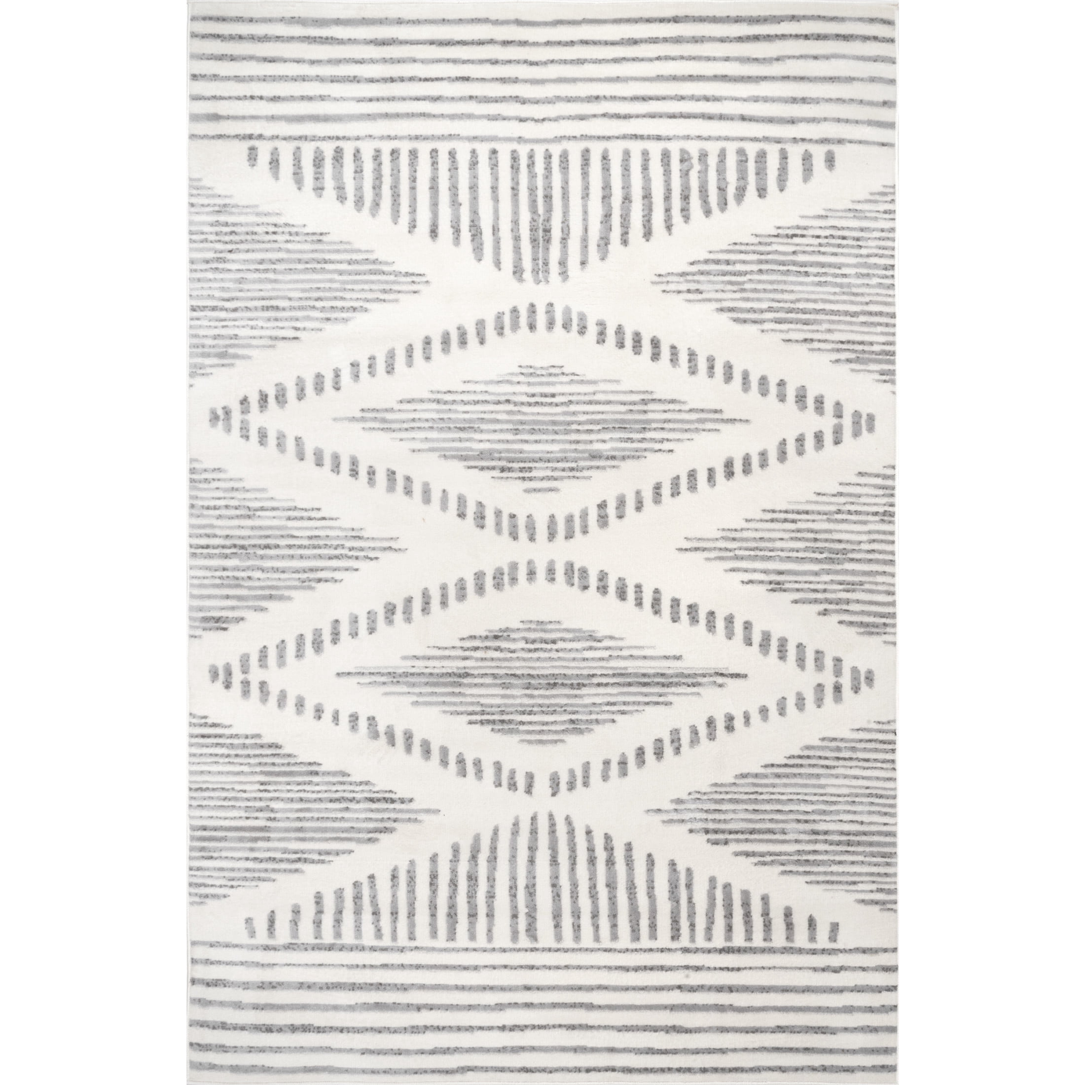 nuLOOM Briggs Tribal Striped Area Rug, 4' x 6', Briggs Light Grey
