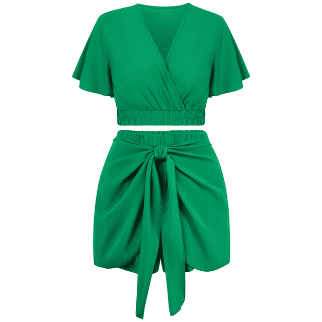 Conjunto Top y Shorts Verde XL