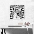 thumbnail image 2 of ARTCANVAS Fox Terrier Dog Breed Black White Geometric Pattern Canvas Art Print - Size: 18" x 18" (1.50" Deep), 2 of 9