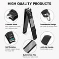 thumbnail image 4 of Nail Clipper, Stainless Steel Fingernails & Toenails Clippers & Nail File Sharp with Case, Set of 2, 4 of 7