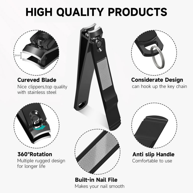 Huauoo Nail Clipper Set, Stainless Steel, 2-Piece photo 4