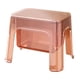 thumbnail image 5 of Taburete de baño transparente con escalón y almacenamiento para el hogar, la sala de estar y la cocina. Rosa, 5 of 9