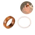 thumbnail image 3 of 2PCS Girls Finger Ring Creative Simple Fake Peal Knuckle Ring Wide Chunky Ring, 3 of 10