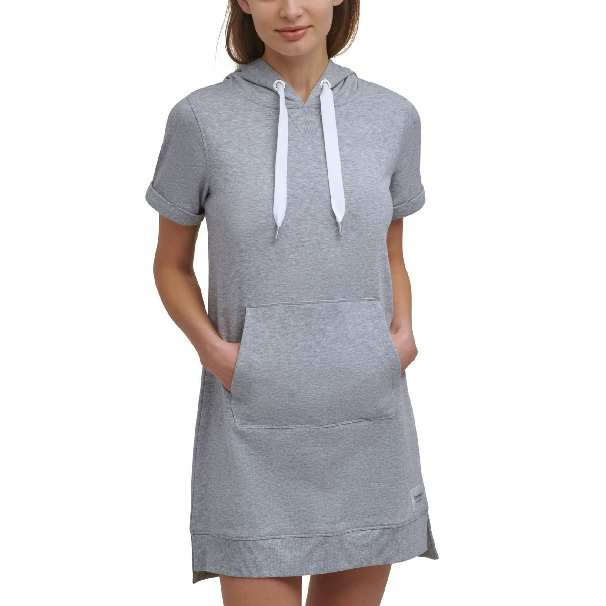 calvin klein dress grey Clothing - Mini Half Button Dress - A-Line - Slate Grey main image 0