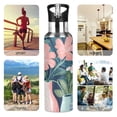 thumbnail image 7 of Yayeee 33oz Insulated Water Bottle Double Wall Stainless Steel with Flip Straw Lid, Pink Flowers, 7 of 7