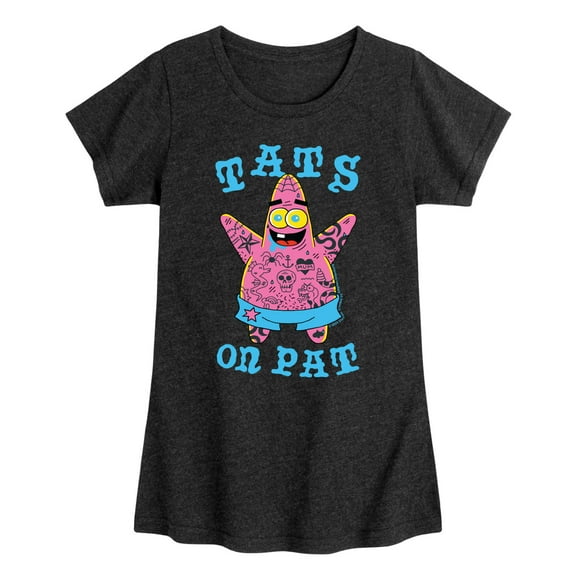 SpongeBob SquarePants - Tats On Pat - Toddler & Youth Girls Short Sleeve Graphic T-Shirt