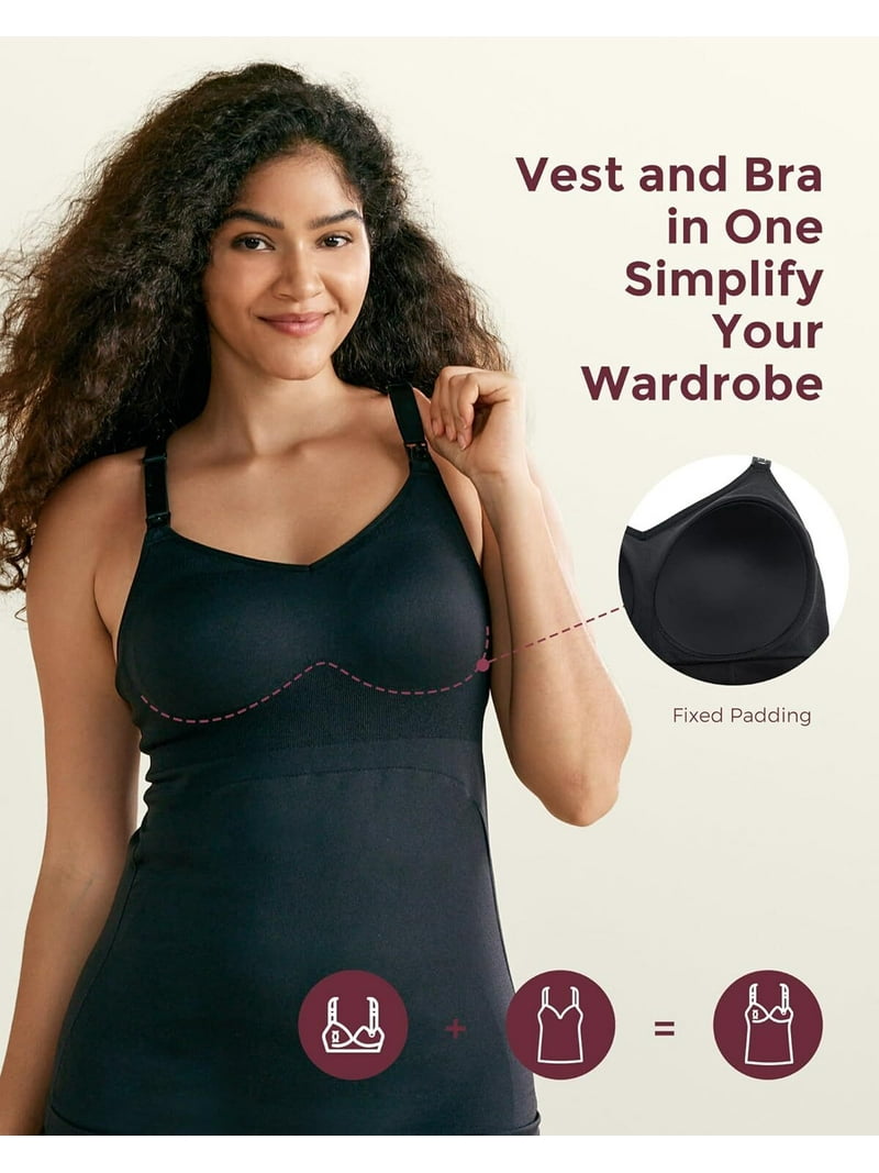 Momcozy Hands Free Pumping Tank Top, All-in-One Pumping & Nursing