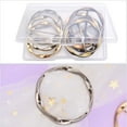 thumbnail image 4 of 7pcs Scarf T-Shirt Ring Clips Metal Round Circle Waist Buckle Tie Pin Clips Clothing Ring Wrap Holder with a Box for Women Fashion Clothes Hat Belt Decor, 7 Colors, 4 of 7