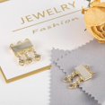 thumbnail image 4 of Necklace Clasps, 2PCS Brass 14k Gold Plated Gold Multi Necklace Layering Clasps Magnetic Layer Clasps, 4 of 5