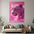 thumbnail image 6 of Mudket Framed Pink Glitter Leopard Canvas Wall Art, Sparkly Glam Animal Print Wall Decor, Ready to Hang for Girls Bedroom - 12"L x 8"W, 6 of 10
