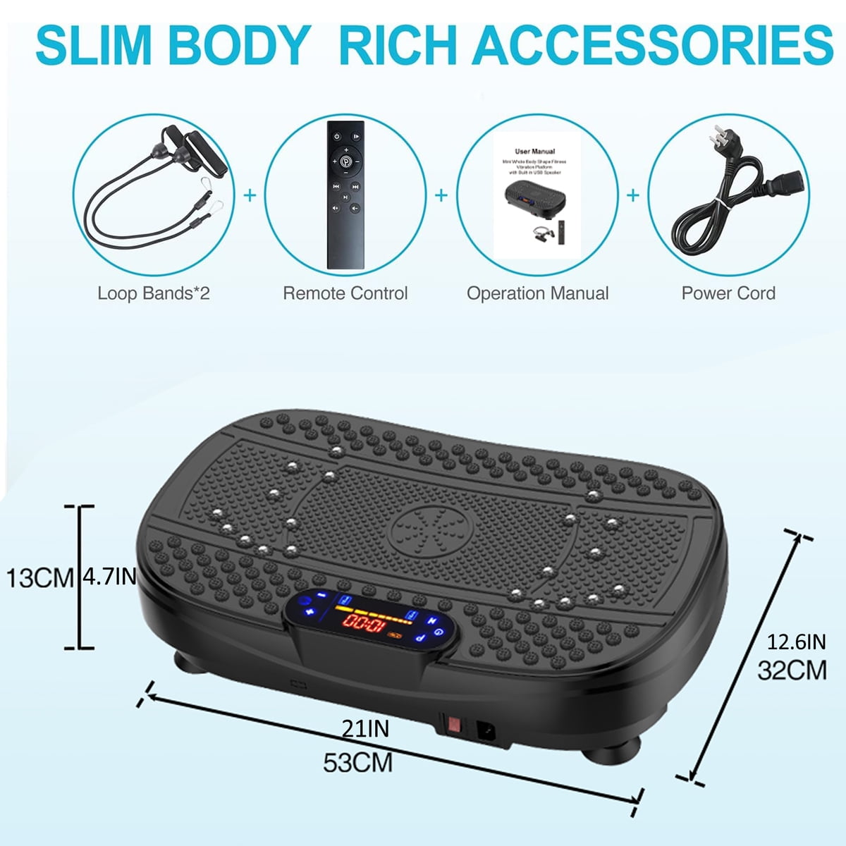 SAYGOGO Vibration Plate Fitness Platform, Adjustable Speed, Sturdy Base