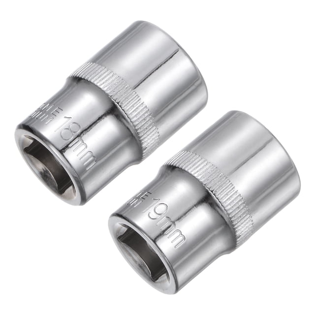 Llave de vaso de 6 puntos, 18mm 19mm 1/2" acción Cr-V