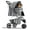 Gray, variant on HHBEAUTY 3-Wheel Pet Stroller, Foldable Travel Jogger for Small & Medium Dogs & Cats (Up to 33lbs), Lightweight Carrier with Breathable Mesh Cover, Cup Holder & Storage Basket, Gray