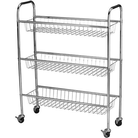 Household Essentials Heavy Duty Chrome Utility Cart