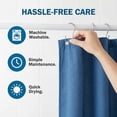 thumbnail image 2 of REGALWOVEN Modern Waffle Weave Shower Curtain with 12 Hooks Waterproof for Bathroom Blue 71"W x 71"L, 2 of 5