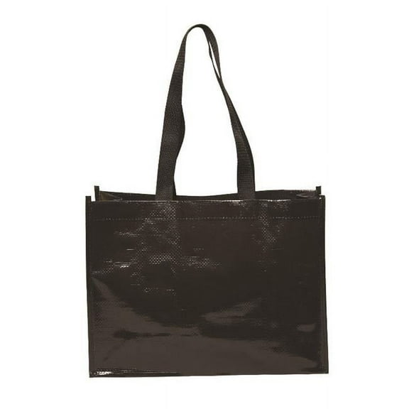 Debco TO6559 5Th Ave Laminated Non Woven Tote Bag - Black