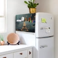 thumbnail image 6 of The Tower Of ParisWasher and Dryer Covers Dust-Proof and Oil Resistant Fridge Cover with 4 Storage Pockets Washing Machine Top Cover for Laundry Kitchen Home 51.2 x 22 In, 6 of 6