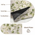 thumbnail image 6 of Round Rugs 5Ft, Green Leaves Round Area Rug Washable Indoor Throw Carpet, Spring Retro Watercolor Pastoral Plants Soft Non Slip Circle Rug for Cabinet Bathroom Home Decor Aesthetic, 6 of 8