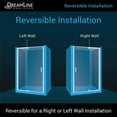 thumbnail image 3 of Dreamline SHDR22547200-01 Flex 50-54" W x 72" H Semi-Frameless Pivot Shower Door in Chrome, 3 of 11