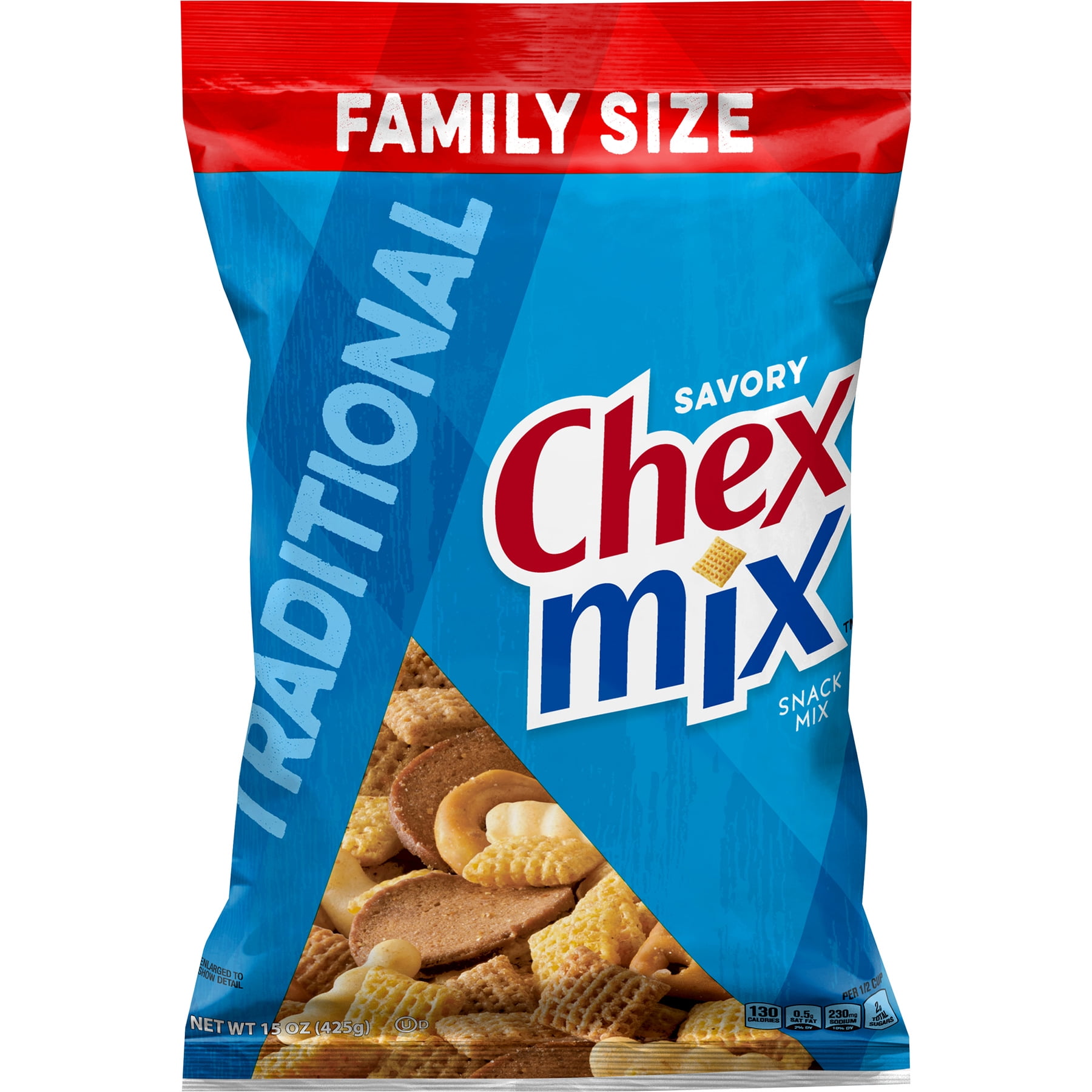 Chex Mix Snack Mix, Traditional, 15 oz Family Size