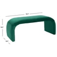 thumbnail image 5 of SAFAVIEH Tenko Modern Solid Glam Accent Bench, Emerald, 5 of 9